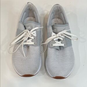 New Balance Light Gray and White Athletic Sneakers